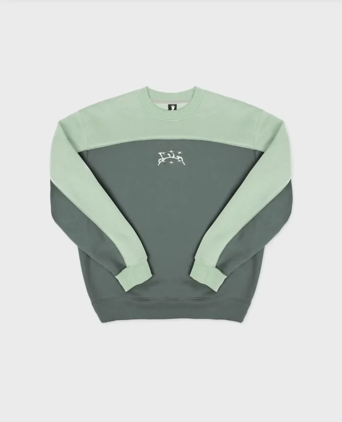 Divin By Divin Green Wavy Crewneck (1)