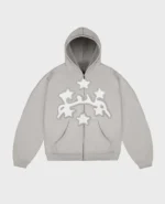 Divin By Divin Grey Stars Zip Hoodie (1)